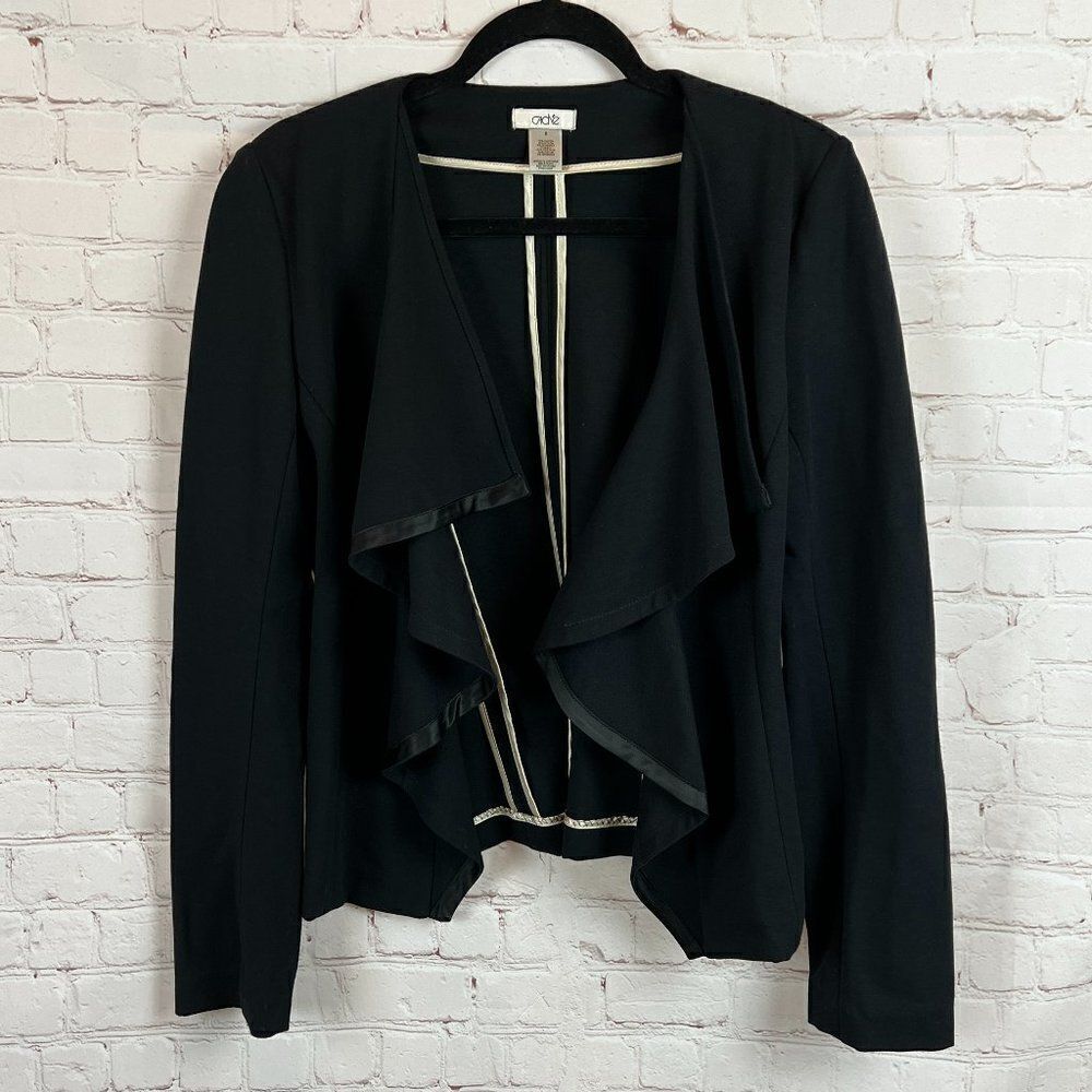 Cache Black Waterfall Open Front Unlined Cardigan… - image 1